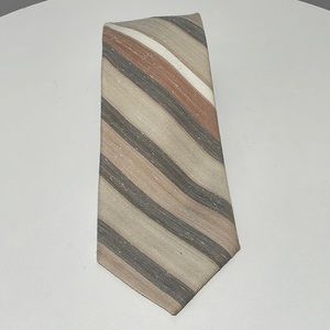 Men’s Neck tie summer neutral striped Ram tiemakers